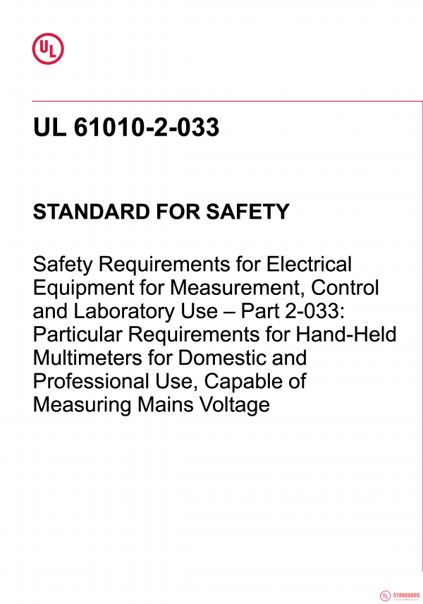 UL 61010-2-033 PDF UL 61010-2-033 PDF